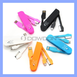 Folding Pocket Knife USB Multi 3 in 1 Charger for iPhone 5/5s/4s Samsung