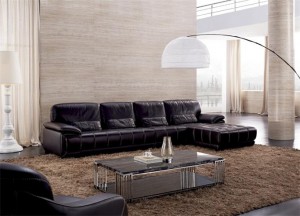 Furniture Modern Simple Corner Leather Sofa (J-086)