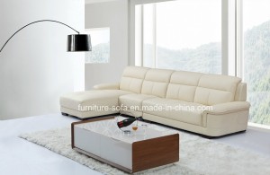 Good Quality Small Leather Couch Sofa Set (SO66)