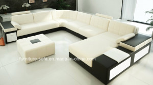 High Quality Modern Furniture Import Leather Sofa with Light and Lockers (SF122)