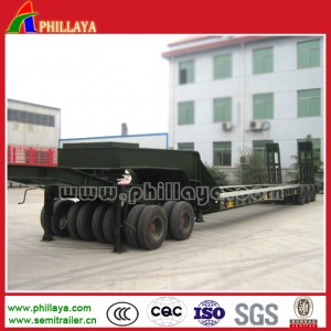 Hydraulic Semi Lowbed /Low Loader Truck Trailer with Dolly Optional