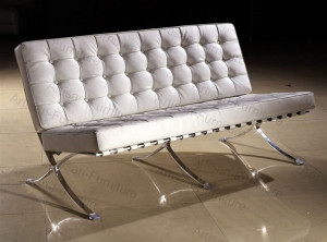 Leather Barcelona Sofa Chair with Ottoman Living Room Furniture (JP-sf-354)