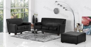 Leather Sofa Set with Ottoman Stool for Hotel Lobby (JP-sf-232)