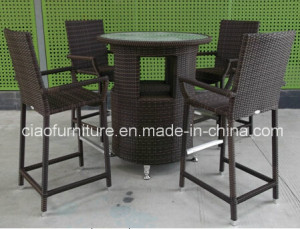 Leisure Outdoor Furniture Rattan Bar Table and Stools (FC018)
