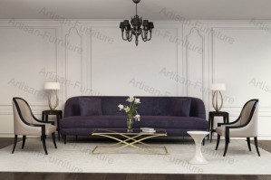 Living Area Purple Sofa with Sofa Chair (JP-sf-334)