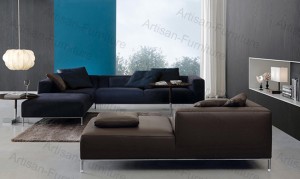 Martin Corner Leather Fabric Contemporary Sofas (JP-sf-358)