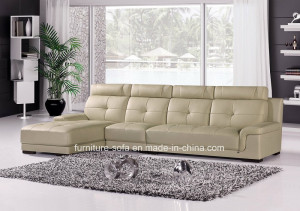 Modern Chinese Style Furniture Top Leather Corner Sofa (B37)