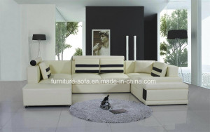 Modern Drawing Room Furniture Soft Leather Sofa (SF182)
