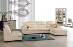 Modern Home/Living Room Furniture Leather Corner Sofa (826)