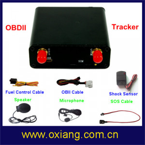 Multifunctional Obdii GPS Tracker Support Fuel Control / Speaker / Shock Sensor