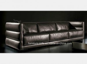 Office Furniture Brown Chinese Leather Sofa (SF026)