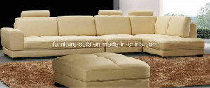 Office Furniture High Quality Top Leather Corner Sofa (SO07)