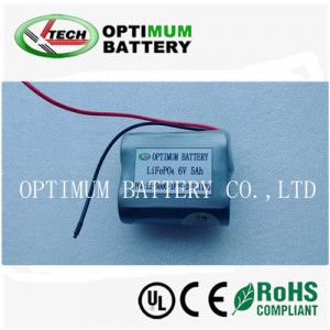 Portable Power Bank Lithium Battery 6V 5ah