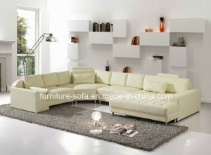 Promotion Home Furniture Cream White Italy Leather (S118)