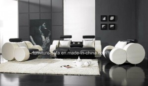 Recliner High Density Sponge Import Top Leather Sofa (SF63B)
