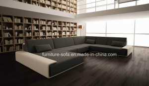 Rest Room Furniture 3seater Chaise Leather Sofa (SF175)