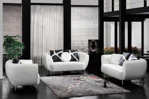Salon Furniture Upholstered Double Loveseats Office Sofa Set (JP-sf-215)