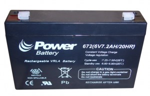 Sealed Lead Acid Battery 6V 7.2ah for Alarm System