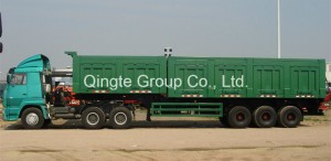 Side Unloading Dump Semi Trailer, Tipper Semi Trailer (QDT9400ZC)