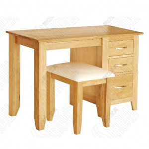 Solid Oak Dressing Table, Dressing Table and Chairs