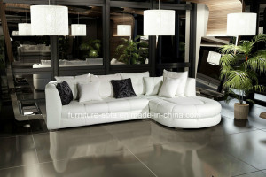 Sweet Home Hot Small Soft Corner Leather Sofa (S039)