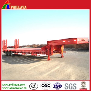 Tri-Axles Gooseneck Lowbed Semi Trailer 20ft 40ft Container