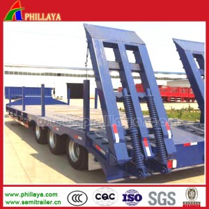 Tri-Axles Low Bed Truck Trailer for Semi Trailer Type