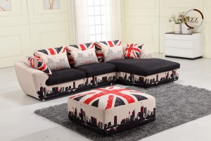 U. K. Modern Sectional Fabric Sofa Set