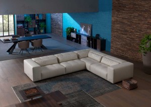 White Leather Mordern Sofas Furniture (JP-sf-356)