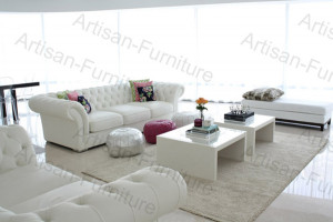 White Leather Sofa (JP-sf-089)