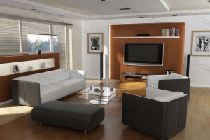 White and Black Mordern Hotel Furniture Sofas (JP-sf-197)