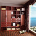 California Red Melamine Panel Book Cabinet (SG11156)