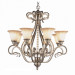 Lighting, Antique Iron Chandelier with Glass Shade (CH-850-5011X8)