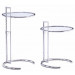 Glass Chrome Eileen Adjustable Table End Table Coffee Table