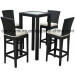 HK-Wicker Bar Table and Bar Chair