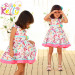 1-5 Year Short Sleeve Colorful Barred Baby Cotton Frocks Designs