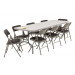 183cm Solid White Plastic Folding Table (SY-183Z)