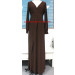 2014 Yyh Lady Fahsion Deep V-Neck Abaya Muslim Dress