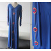 2014 Yyh Women Clothing Blue Flower Muslim Abaya Dress