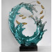 2015 New Design Modern Blue Sea Wave Sculpture for Decoration