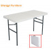 4-Foot Plastic Fold-in-Half Outdoor Table