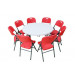 4 Foot Round Plastic Folding Table and Chair Set (SY-122Y)