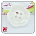4 Holes Big Flower White Horn/ Pattern Resin Coat Button