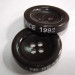4 Holes Single Black Resin Coat Button Has Side Logo with Painting