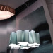 6 Lights Green Glass Suspension Light for Home