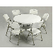 6ft Cheap Round Banquet Meeting Dining Plastic Folding Table