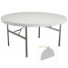 72 in Round Plastic Banquet Folding Table (White) (SY-183ZY)
