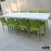 8 Seater Composite Stone Dining Food Court Table