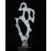 Abstract Clear Painted Resin Sculpture, Resin Sculpture Indoor Decoration