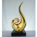 Abstract Gold Resin Sculpture for Decoration